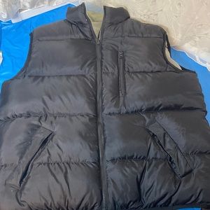 Puffer vest, size L navy